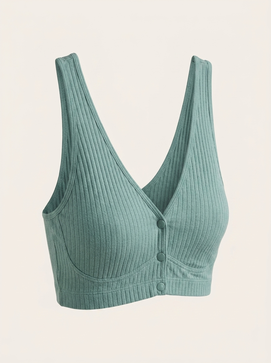 Willow & Bare Cloud Cotton Bra - Sage - standalone product shot