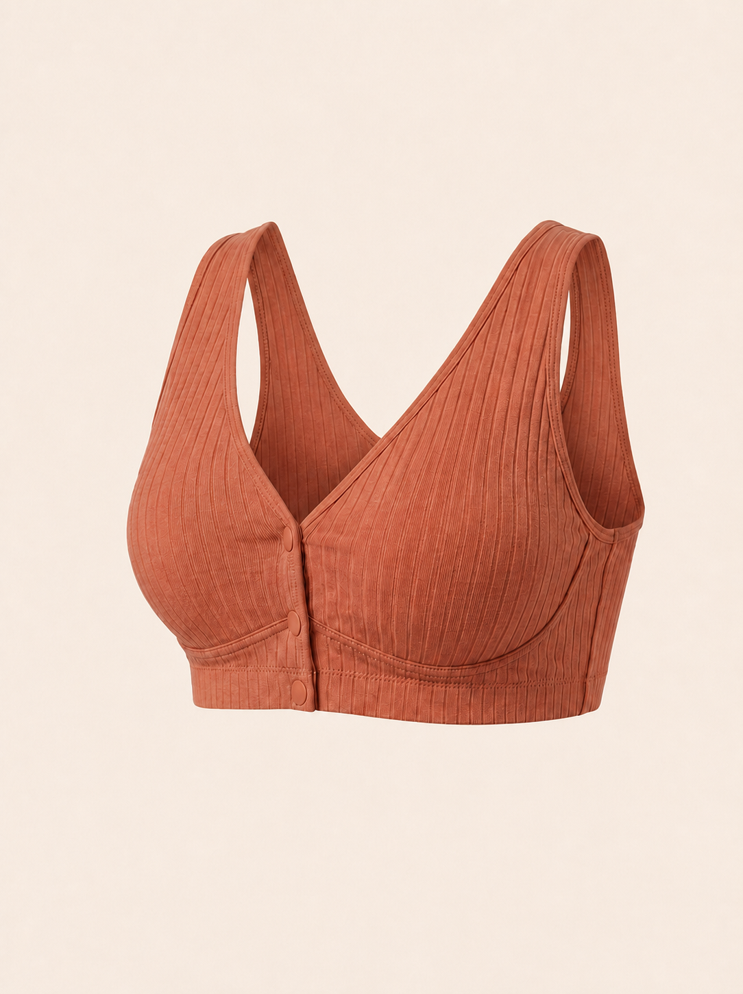Willow & Bare Cloud Cotton Bra - Clay - standalone product shot