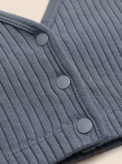 Willow & Bare Cloud Cotton Bra - Slate - fabric macro
