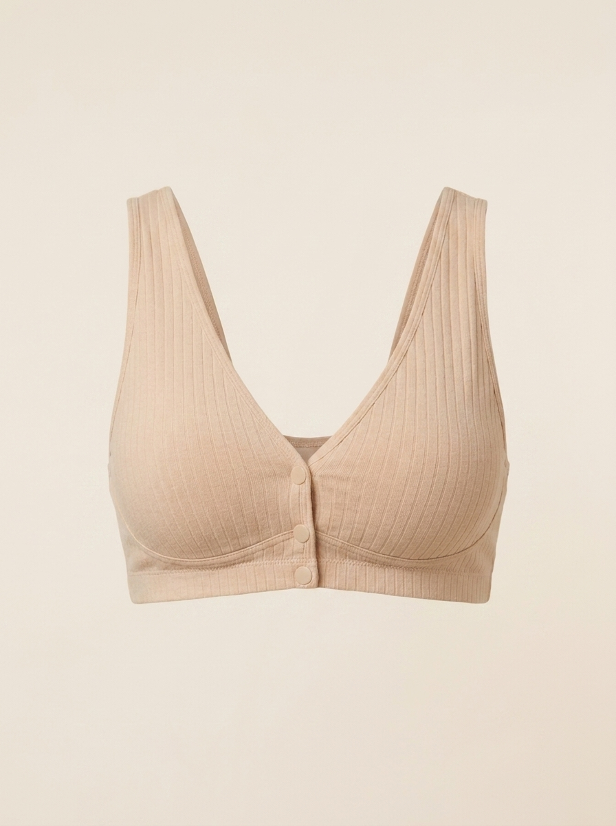 Willow & Bare Cloud Cotton Bra - Linen - standalone product shot