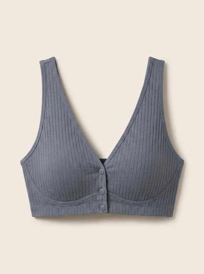 Willow & Bare Cloud Cotton Bra - Slate - standalone product shot