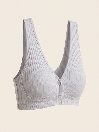 Willow & Bare Cloud Cotton Bra - Fog - standalone product shot
